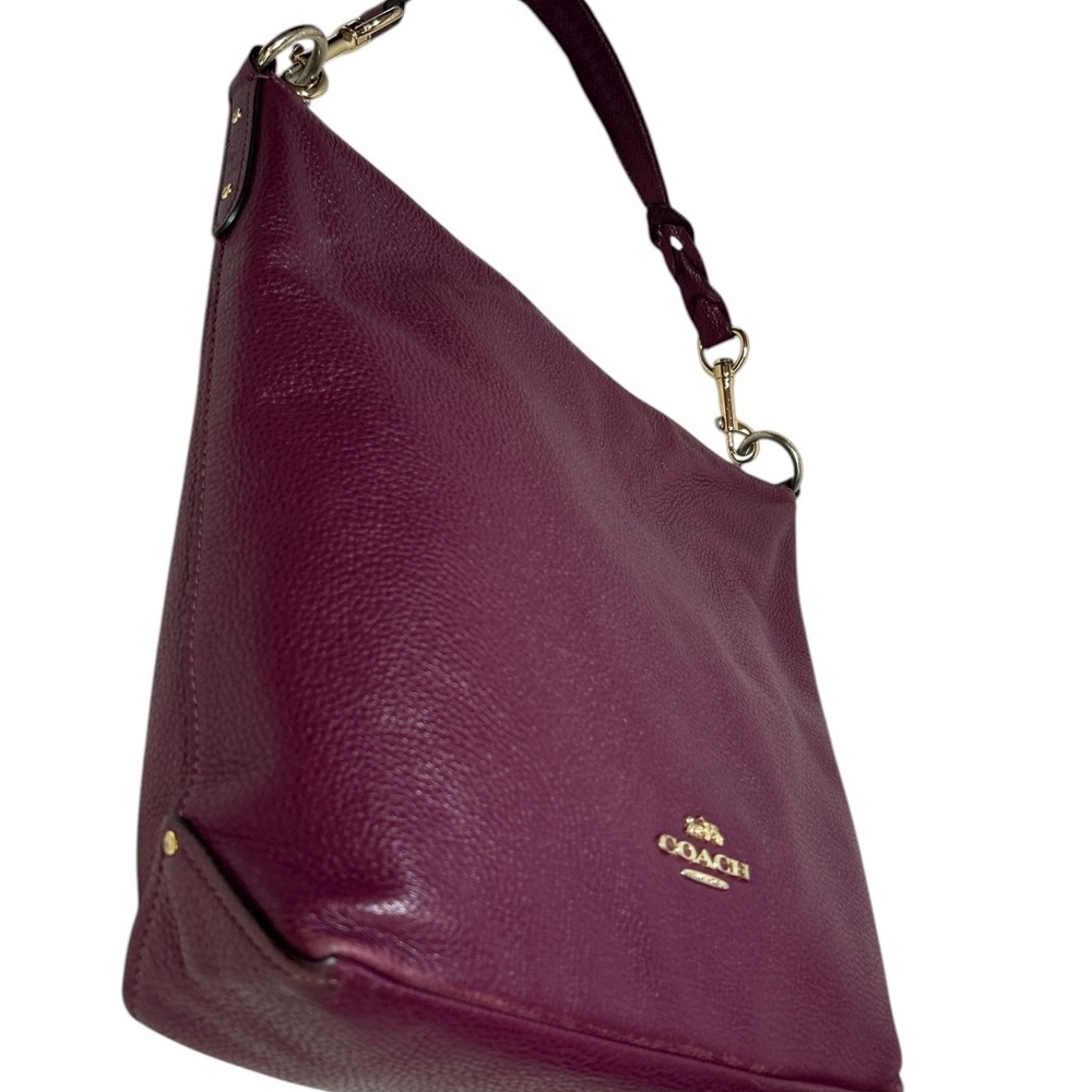 Coach  Abbey maroon Leather Shoulder Bag - Picture 2 of 12